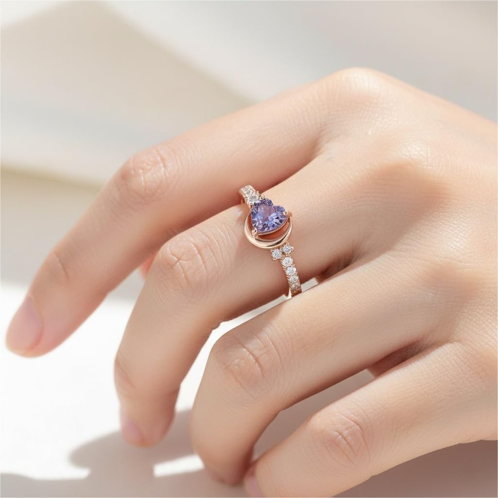 Birthstone Rings for Women Customized and Personalized 3 to 5 Gemstone Rings Family Birth Stone Ring 10K /14K /18K Solid Gold Gift for Mother Free Engraving