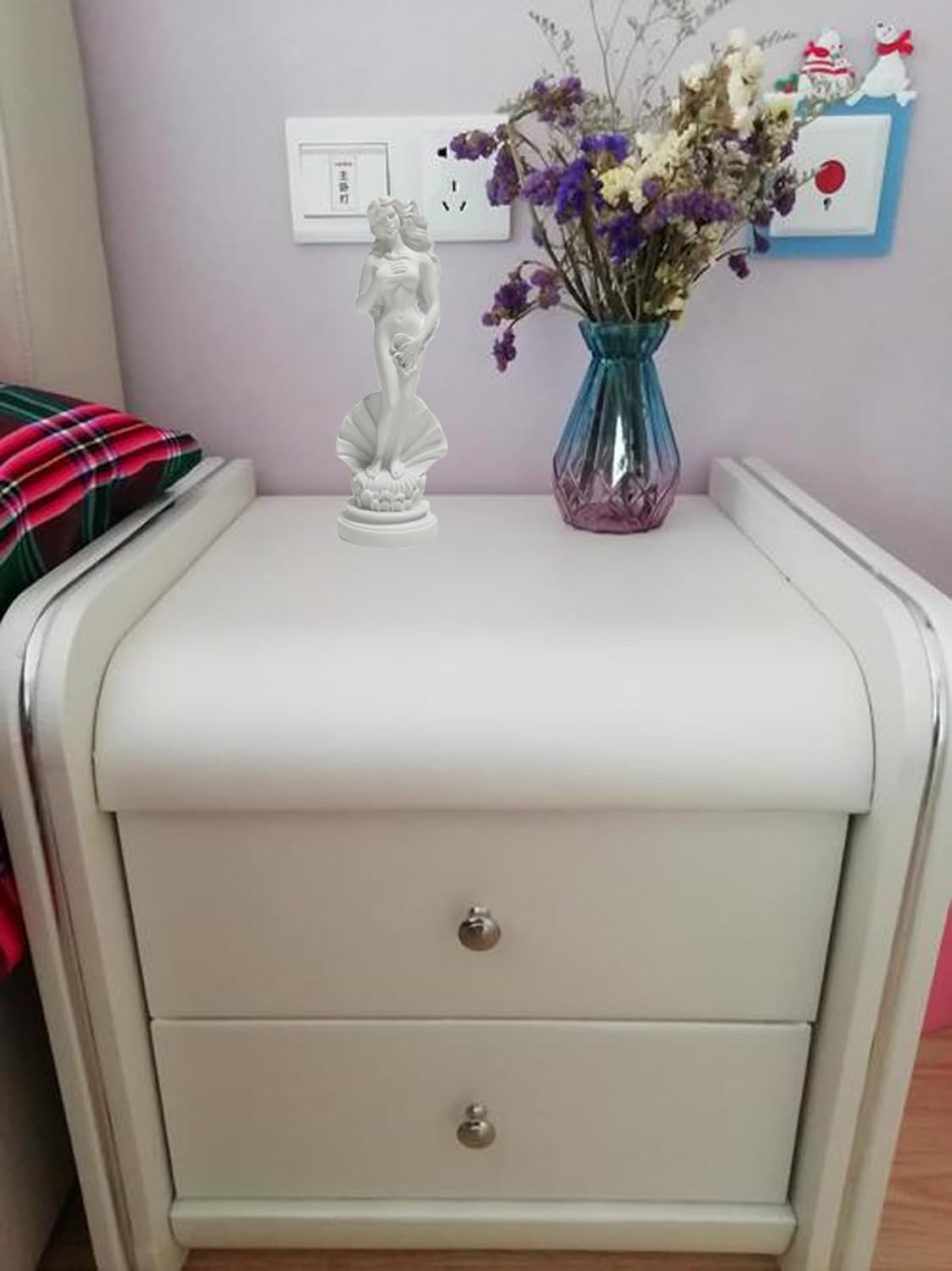 Aphrodite Statue The Birth of Venus 7.6 Inch - Greek Roman Goddess Sculpture, Handmade Resin Art Figurine Classical White Statue, Home & Office Decor