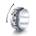 Elephant Fidget Ring Sterling Silver Spinner Ring for Women Elephant Spinning Ring Fidget Jewelry Gifts for Women Men 7-9