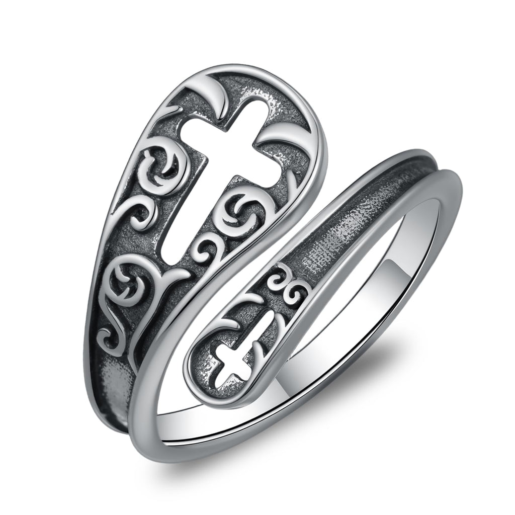 Faith/Moon Phase/Celtic/Phoenix Spoon Ring 925 Sterling Silver Thumb Ring Jewelry Girl Woman Birthday Gift