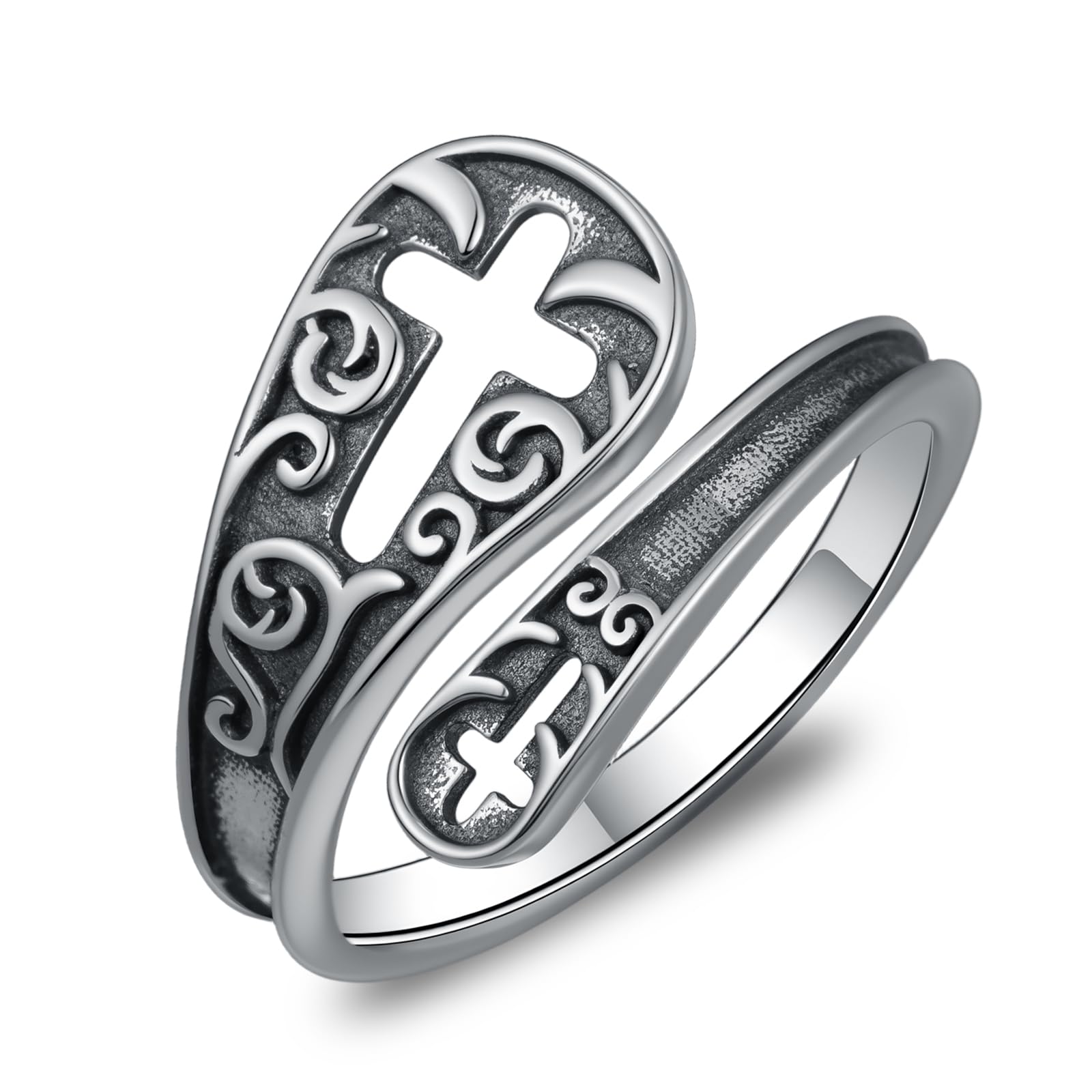 Faith/Moon Phase/Celtic/Phoenix Spoon Ring 925 Sterling Silver Thumb Ring Jewelry Girl Woman Birthday Gift