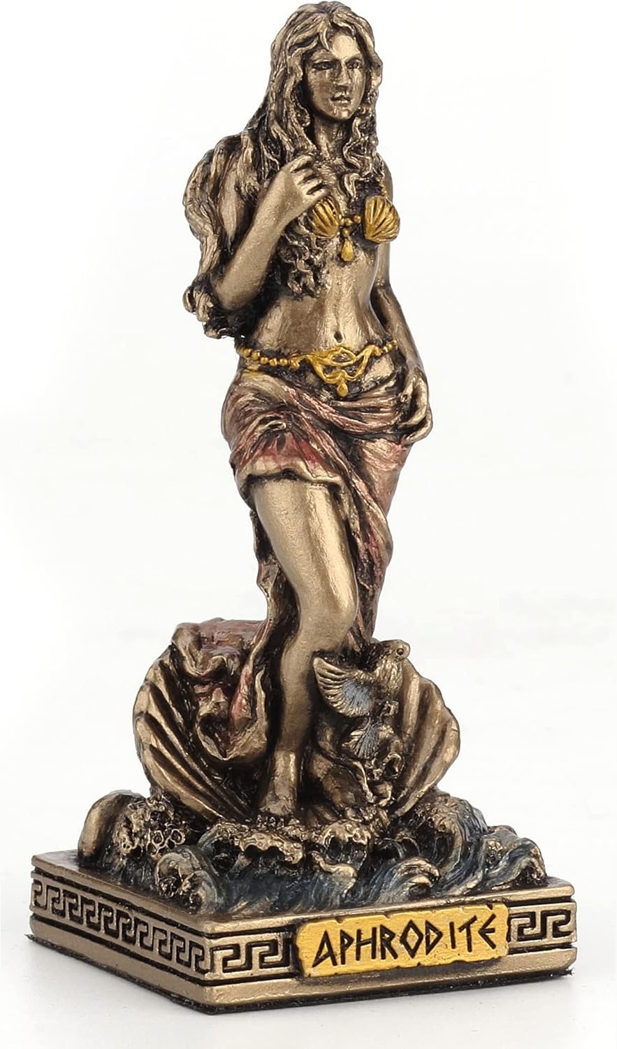 Veronese Design 3 1/2 Inch Aphrodite The Greek Goddess of Beauty Resin Miniature Figurine Hand Painted Bronze Finish