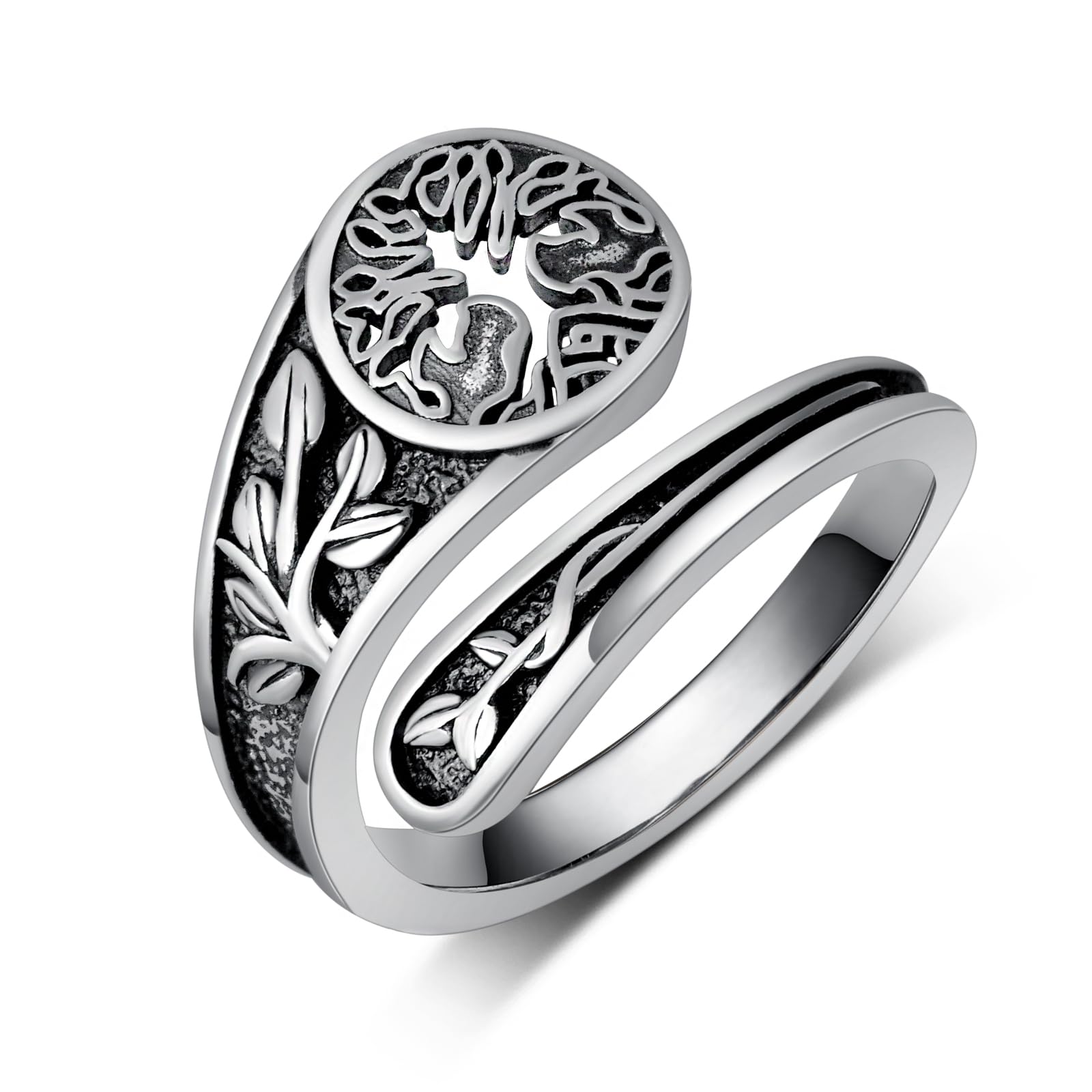 Faith/Moon Phase/Celtic/Phoenix Spoon Ring 925 Sterling Silver Thumb Ring Jewelry Girl Woman Birthday Gift